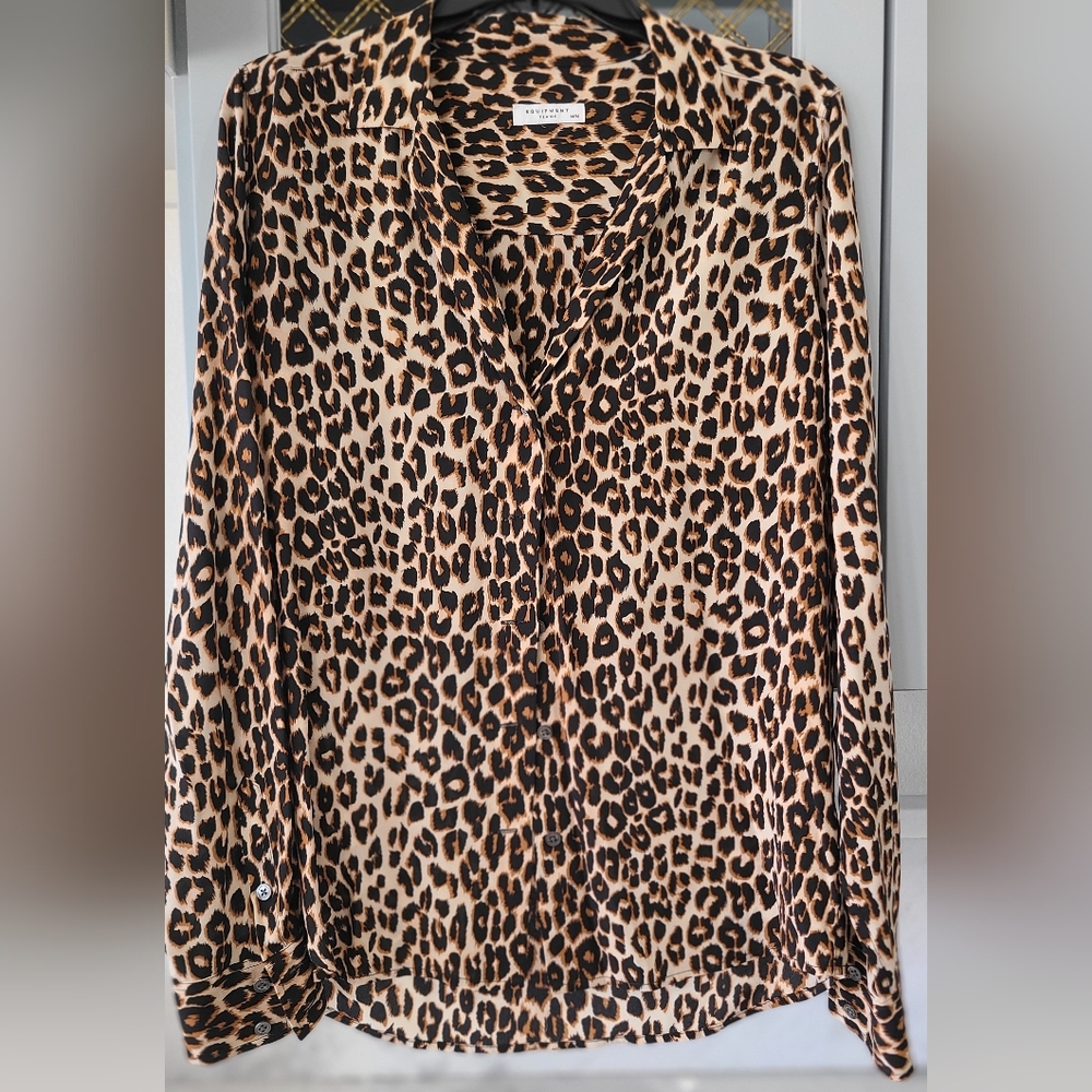 Equipment Leopard Print Blouse